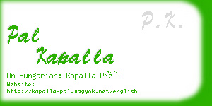 pal kapalla business card